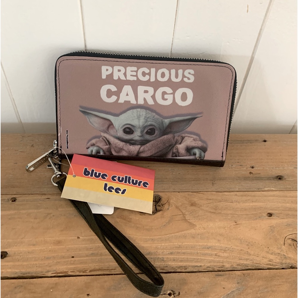 Star Wars x Buckle Down Baby Yoda Grogu Wallet Wristlet “Precious Cargo” NWT